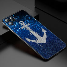 将图片加载到图库查看器,Anchor Boat Ship Wheel Phone Case For iPhone 13 12 Mini 11 Pro XS Max XR X 8 7 6S 6 Plus 5S 5 SE 2020 Black Cover Custom Anchor Hard Back Cover Case