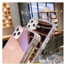 Load image into Gallery viewer, Luxury Mirror Phone Case For iPhone 14 13 12 11 Pro XS MAX XR Shockproof Back Cover Case For iPhone 7 8 6s 6 s plus Protective Case Hard Back Soft Bumper Anti-Scratch Phone Cover For Girls