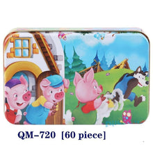 将图片加载到图库查看器,New 60 Pieces Wooden Puzzle Kids Toy Cartoon Animal Wooden Puzzles Child Early Educational Learning Toys for Christmas Gift