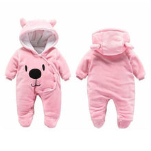 将图片加载到图库查看器,Newborn Winter Hoodie Baby Rompers Outwear Infant Baby Jumpsuit 3M -12M For Girls and Boys Winter Romper