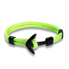 将图片加载到图库查看器,Stainless Steel Anchor Bracelets Luxury For Men Nautical Survival Rope Chain Paracord Bracelet Male Wrap Metal Sport Hooks