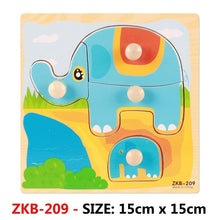 Load image into Gallery viewer, New Hand Grab Board Wooden Puzzle Toys for Children Cartoon Animal Fruit Kids Baby Early Educational Learning Toy