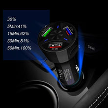 将图片加载到图库查看器,NEW 30W 3A Car Charger Quick Charge 3.0 4.0 Universal 3 USB Port Fast Charging Adapter For Car