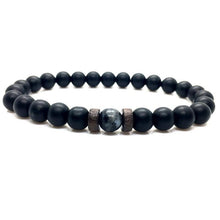 Load image into Gallery viewer, Lava Stone Men Wrist Bracelet Natural Moonstone Bead Tibetan Chakra Diffuser Bracelets For Men Jewelry Cool Gifts