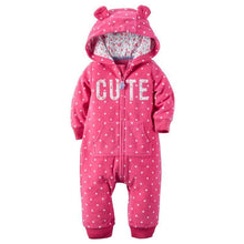 Load image into Gallery viewer, Modern Popular Fashion Newborn One Piece Fleece Hooded Jumpsuit Long Sleeved Baby Body suits Romper For Girls and Boys Kids