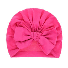Load image into Gallery viewer, Modern Luxury Baby Girl Lovely Soft Winter Big Bow Turban Bonnet Cotton Caps For Girls Baby