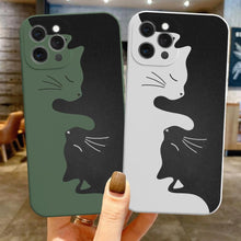 将图片加载到图库查看器,Cute Animals Cat Cartoon Phone Case For iPhone 11 12 13 Pro Max X XR XS Max 7 8 Plus SE 2020 Clear Soft Transparent Silicone Pattern Ultra Thin Shockproof Back Cover