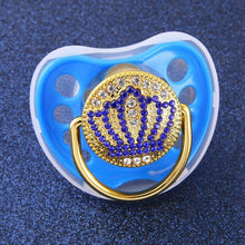 Load image into Gallery viewer, Modern Diamond Luxury Pink Crown Rhinestones Baby Pacifier Lollipop Elegant Infant Baby Shower Gift For Kids