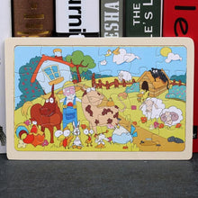将图片加载到图库查看器,24 Slice Wood Puzzles Children Adults Vehicle Puzzles Wooden Toys Learning Education Environmental Assemble Educational Games For Kids and Babies