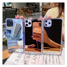 Load image into Gallery viewer, Luxury Mirror Phone Case For iPhone 14 13 12 11 Pro XS MAX XR Shockproof Back Cover Case For iPhone 7 8 6s 6 s plus Protective Case Hard Back Soft Bumper Anti-Scratch Phone Cover For Girls