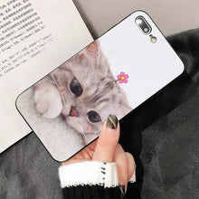 将图片加载到图库查看器,Cute Cat Black Phone Case For IPhone 13 8 7 6 6S Plus X 5 5S SE 2020 XR 11 Pro XS MAX Slim Fit Soft Print Design Flexible Silicone Cover For iPhone