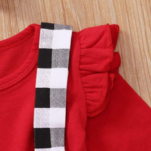 将图片加载到图库查看器,Cute Outfits Autumn Winter Plaid Suspender Christmas Dress Clothing Kids Girls Skirts