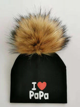 将图片加载到图库查看器,Newborn Cotton Hats Baby Pom Pom Childre Infant Hats For BabY Boys and Girls Wth Printed "I love mama " and " Design