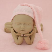 Load image into Gallery viewer, Modern Newborn Photography Props Knit Cap With Fur Ball For Newborn Baby Cap Great For Photo Studio Photography Props Cap Beanie Baby