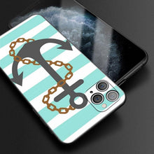 将图片加载到图库查看器,Anchor Boat Ship Wheel Phone Case For iPhone 13 12 Mini 11 Pro XS Max XR X 8 7 6S 6 Plus 5S 5 SE 2020 Black Cover Custom Anchor Hard Back Cover Case