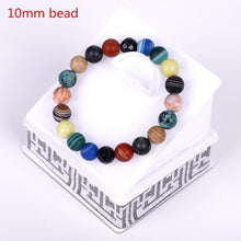 将图片加载到图库查看器,Galaxy Solar System Bracelet Universe Nine Planets Natural Stone Stars Earth Moon Bracelet For Women Man Fashion Jewelry