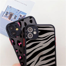将图片加载到图库查看器,Leopard Print Elegant Pattern Protective Phone Case Translucent Hard Back With Silicone Leopard Pattern Phone Case For Iphone 11 Pro Max 12 13 Mini X Xs Max 7 8 Plus Mobile Phone Protective Case