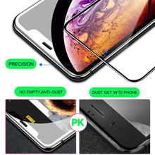 Load image into Gallery viewer, 20D Full Cover Tempered Glass For iPhone 11 12 13 mini Pro X XR XS Max Screen Protector For iPhone 6 7 8 Plus SE Protective Film HD Clear Easy Installation Frame 9H Hardness Bubble Free Anti-Scratch & Anti-Fingerprint