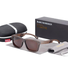 Load image into Gallery viewer, New Elegant Square Sunglasses Bamboo Brown Wood Sun glasses Polarized Vintage For Women and Men With UV400 Protection