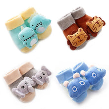 Load image into Gallery viewer, Cartoon Newborn Baby Toddler Floor Non-slip Socks Cotton With Bell Doll Baby Girls & Boys Soft Shoes For Kids