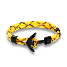 将图片加载到图库查看器,Stainless Steel Anchor Bracelets Luxury For Men Nautical Survival Rope Chain Paracord Bracelet Male Wrap Metal Sport Hooks
