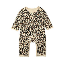 将图片加载到图库查看器,Newborn Baby Girl/ Sleeveless/ Long Sleeve Leopard Romper Jumpsuit Outfit For Babies In elegant Modern Deisgn