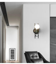 Load image into Gallery viewer, Modern Retro Cartoon Doll Sconce Lamp for Kids Baby Room Modern Nordic Luminaire Home Lighting Decoration WALL Sconce Child Climbing Ladder Lamp Descoration