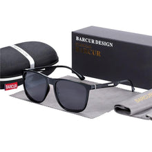 Load image into Gallery viewer, Square High Quality Titanium Sunglasses for Men Polarized Sunglasses With Mirror Gradient Glasses Titanium TR90 Frame Oculos De Sol gafas and UV400 Protection