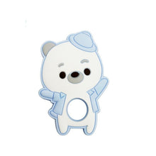 将图片加载到图库查看器,Silicone Bear Baby Teethers Silicone Beads Baby Pacifier Clips Teething Toys Clip Nipple Clasps For Baby Boys And Girls