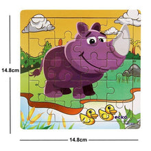 Load image into Gallery viewer, 38 Style Cartoon Wooden Puzzle Children Animal/ Vehicle Toy For 2-6 Year Baby Early Educational Toys for Kids