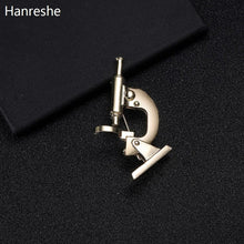 将图片加载到图库查看器,Hanreshe Classic High Quality Microscope Brooch Pin Zinc Alloy Medical Equipment Medical Pins For Doctors Nurses Lapel Jewelry