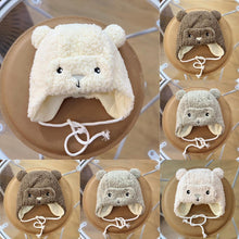 将图片加载到图库查看器,Modern Elegant Baby Boy Girl Warm Earmuffs Hat Wool Winter Ski Cap Winter Plush Cartoon Hat For Boys and Girls Kids