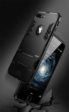 将图片加载到图库查看器,Luxury Black Cool Armor Case For iPhone 8 7 6 6S Plus 5 5s Shockproof Case For iPhone X XS MAX XR Stand Cover Case Heavy Duty Shockproof Armor Dual Layer Protection Back Case Cover
