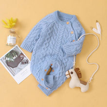 将图片加载到图库查看器,Handmade Knitted Baby Clothes Long Sleeve Newborn Baby Romper Winter Spring Baby Girl Romper Jumpsuit For Boys and Girls