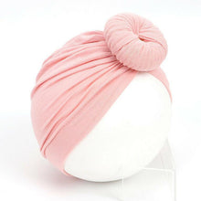 将图片加载到图库查看器,Newborn Toddler Kids Turban Cotton Beanie Hat Winter Cap Knot Solid Soft Sleeping Caps For Kids