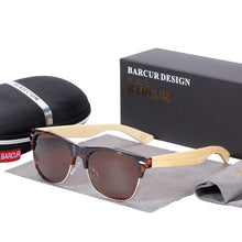 Load image into Gallery viewer, Brand Bamboo Handmade Luxury Polarized Modern and Retro Wood Sunglasses for Men and Women With UV400 Protection