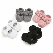 将图片加载到图库查看器,Baby Newborn Infant First Walker Leather Soft Sole Princess Bowknot Shoes Elegant Style Perfect Gift For Baby Girl