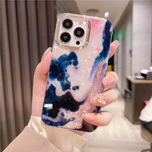 Load image into Gallery viewer, Marble Pattern Slim Shockproof Protective Soft Design for Girls Women Cute Case Cover For iPhone 13 Pro Max Glitter Marble Phone Case For iPhone 12 11 Pro Max XS Max XR Shockproof Cover