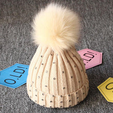 将图片加载到图库查看器,Trend Cute Newborn Baby Winter Warm Hats Infant Kids Girls Boys Knit Hat With Pompom Ball Beanie Caps For Girls