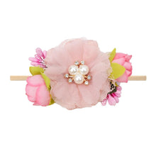 Load image into Gallery viewer, Handmade Luxury Pearl Baby Headbands Bundle Nylon Elastic Newborn Hair Accessories for Girls Kids