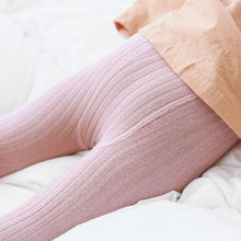 将图片加载到图库查看器,Baby Girl Stretch Leggings Pants Spring and Autumn Toddler Child Knitting Trousers Pink Yellow Color
