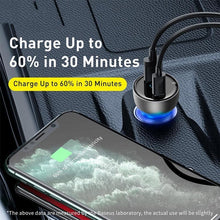 将图片加载到图库查看器,65W USB Car Charger Quick Charge QC4.0 QC3.0 Type C PD Fast Car Charging Portable Charger