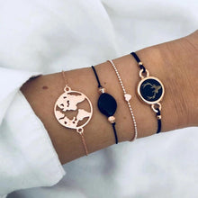 Load image into Gallery viewer, Boho Rose Map Bracelets & Bangles for Women Bohemian Round Charm Bracelet Set Fashion Multilayer Accessories Luxury Jewelry