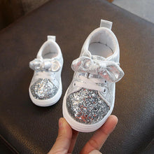 将图片加载到图库查看器,Cute Girls Casual Shoes Sneakers Toddler Baby Girls Bow Sequin Crib Trend Casual Shoes Kids Children Anti Slip Pink Dress Shoes