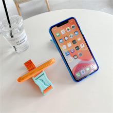 Load image into Gallery viewer, Fluorescent Sports Smartphone Case Bright Color Silicone Simple Soft Protective Cover Mobile Strap Wrist Crossbody Phone Case For iPhone 13 12 11 Pro XR XS Max X 8 7 Plus SE2 Strap Soft Silicon Phone Cover