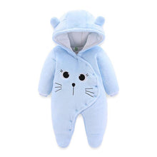 将图片加载到图库查看器,Newborn Winter Hoodie Baby Rompers Outwear Infant Baby Jumpsuit 3M -12M For Girls and Boys Winter Romper