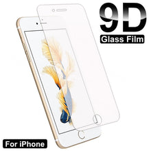 将图片加载到图库查看器,9D Full Protection Glass For iPhone 7 8 6 6S Plus Transparent Screen Protector For iPhone 5 5C 5S SE 2020 Tempered Glass Film Tempered Glass Screen Protector Guards Protects From Crash & Scratch