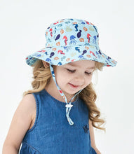 Load image into Gallery viewer, Modern Baby Hat for Girls & Boys Kids Bucket Hat Travel Beach Hat Baby Cap Sun Hats with Windproof Rope