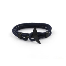 将图片加载到图库查看器,Whale Tail Anchor Bracelets Men And Women Charm Nautical Survival Rope Chain Bracelet Male Wrap Metal Hooks Fashion Gift