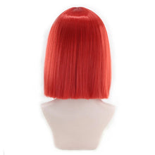 Load image into Gallery viewer, Synthetic Hair Short Wig With Bangs Cosplay Wigs For Women Straight Bob Wig Korean Pink Red Brown Blue Green White Purple Grey